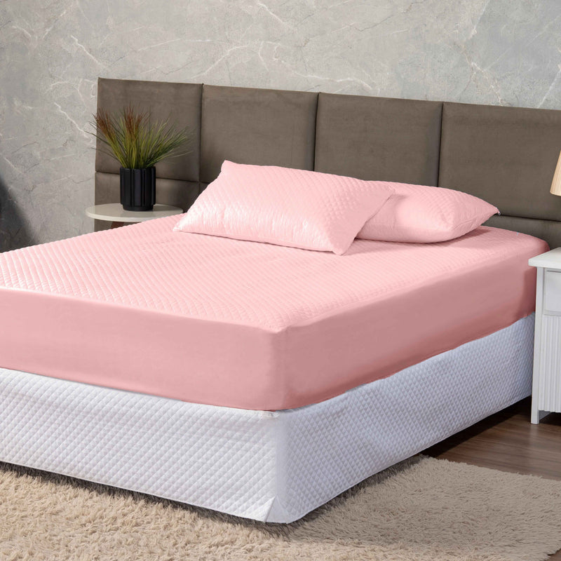 Protetor de Colchão Impermeável com elástico + Fronhas mateladas - Casa e Cor