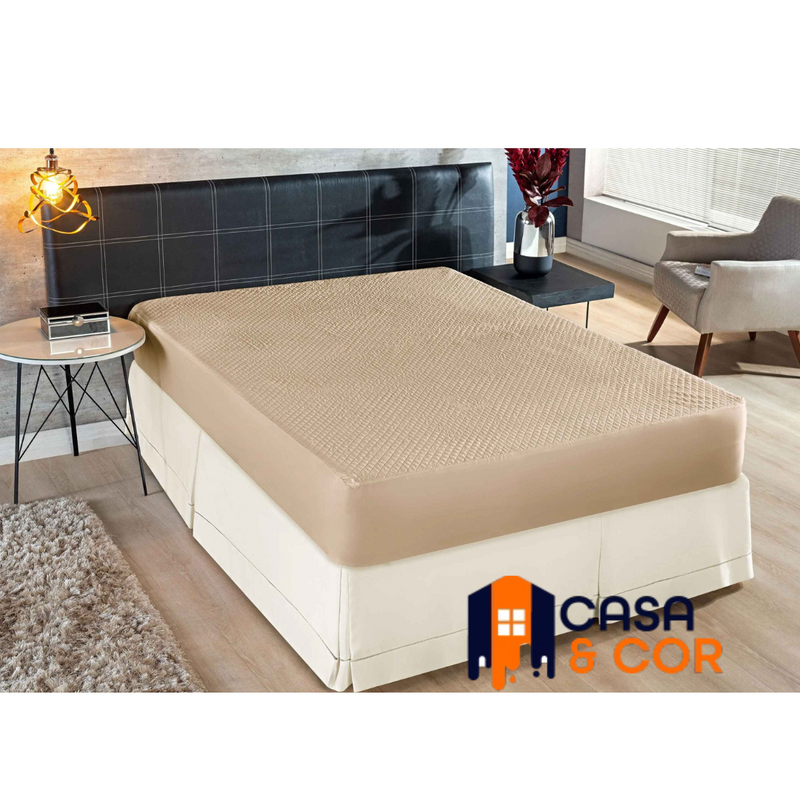 Protetor de Colchão Impermeável com elástico + Fronhas mateladas - Casa e Cor